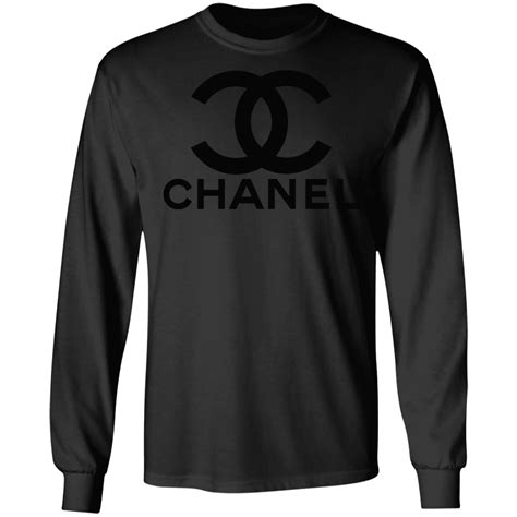 black chanel logo t shirt|interlocking c logo.